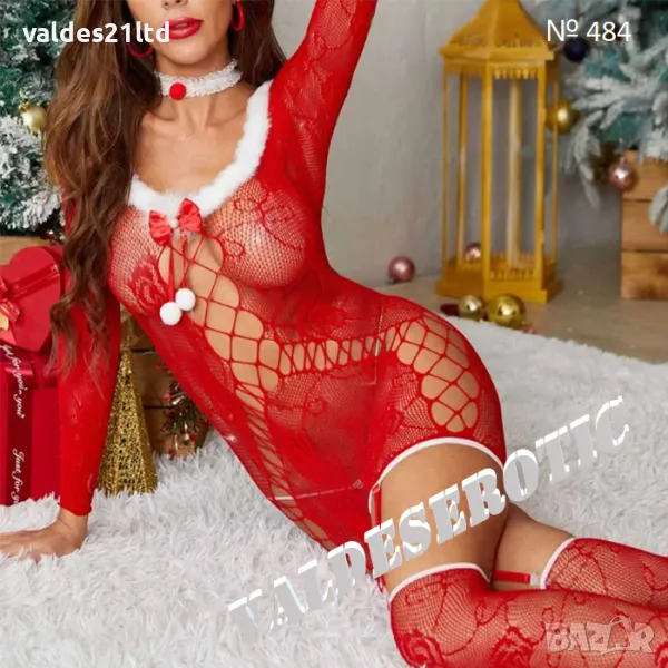  Еротична новогодишна рокля с жартиери, снимка 1