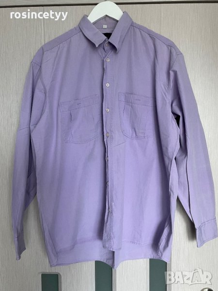 лилава мъжка риза, снимка 1