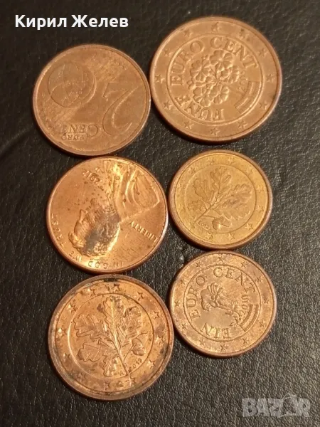 Шест монети евро и американски центове за КОЛЕКЦИЯ ДЕКОРАЦИЯ 50050, снимка 1