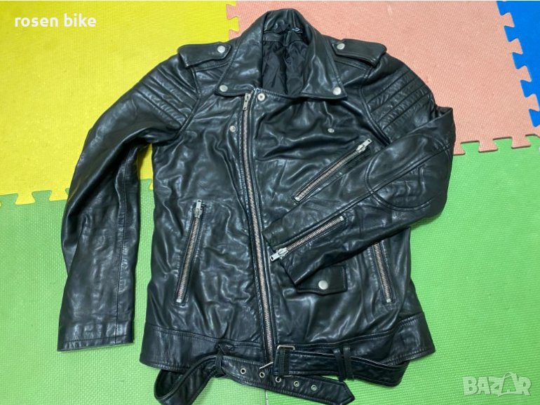 ''BLK DNM Leather Biker Jacket''оригинално кожено яке М размер, снимка 1