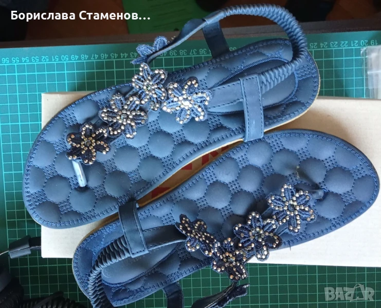 Сандали с камъчета , снимка 1