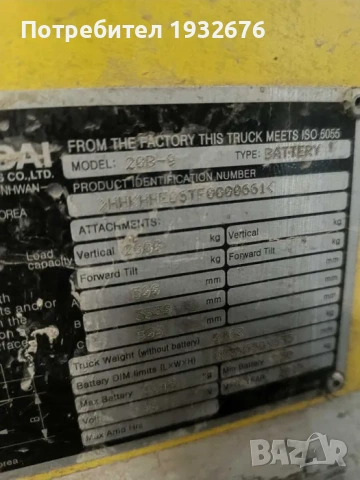 Електрокар,Мотокар HYUNDAI 20B-9 , 2015г., снимка 10 - Индустриална техника - 54067062