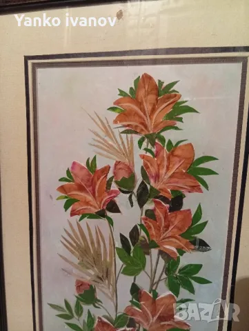 Картина цветя, снимка 2 - Картини - 48760811