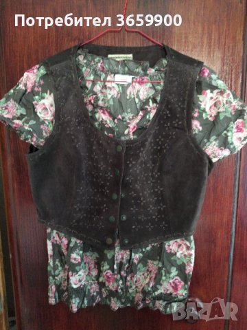 Елек от велур,къс,размер М