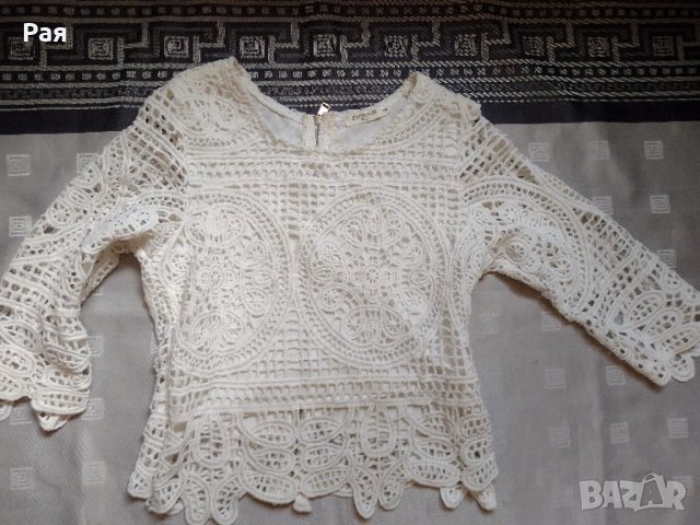 Бяло еластично късо сако, снимка 1