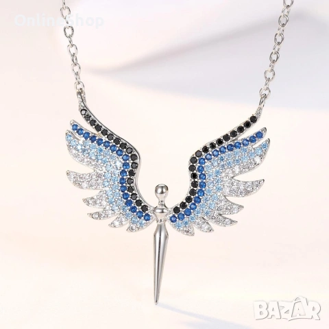 Стилно и нежно колие – АНГЕЛСКИ КРИЛА, снимка 10 - Колиета, медальони, синджири - 53360399