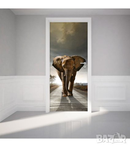 Стикер за врата Африкански слон 204 см, снимка 2 - Декорация за дома - 42247275