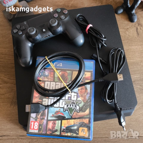 PS4 Sony PlayStation 4 Slim CUH-2116A и Grand Theft Auto V, снимка 2 - Игри за PlayStation - 54224274