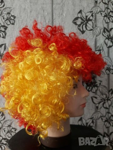 PERUCKE AFRO Шарена къдрава перука с голям обем, снимка 6 - Аксесоари за коса - 30370067