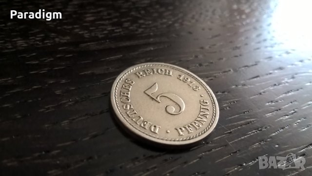 Райх монета - Германия - 5 пфенига | 1913г.; серия А