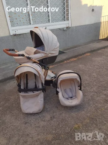 Количка три в едно много запазена малко използвана добро състояние, снимка 6 - Детски колички - 55710314