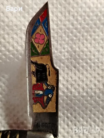 Рядък малък сгъваем нож НАВАХА-ТОЛЕДО/NAVAJA-TOLEDO XIXвек, снимка 6 - Ножове - 49279490