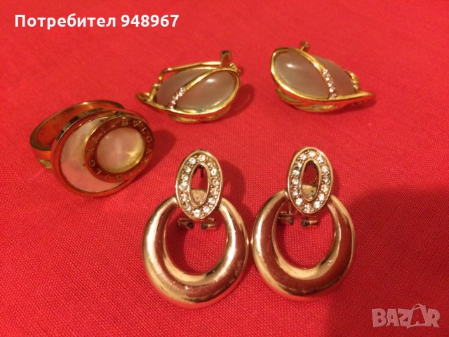 обеци с камъни