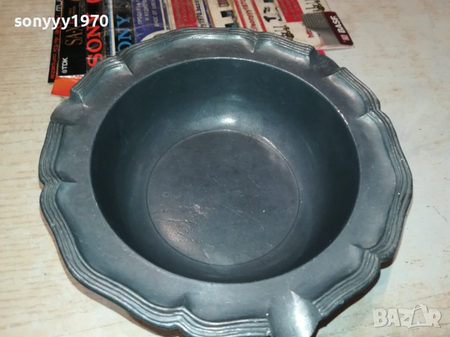 МЕТАЛЕН ПЕПЕЛНИК-ВНОС SWISS 0709251639, снимка 3 - Антикварни и старинни предмети - 51633926