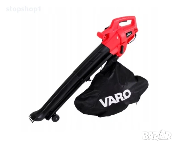 Прахосмукачка за издухване на листа, VARO, 3300 W, 40 л, Черен/Червен
