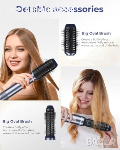 Нов Магически 6 в 1 Air Styler 1000W Сешоар Четка Къдрици Обем Жени Прическа, снимка 4 - Сешоари - 50636657