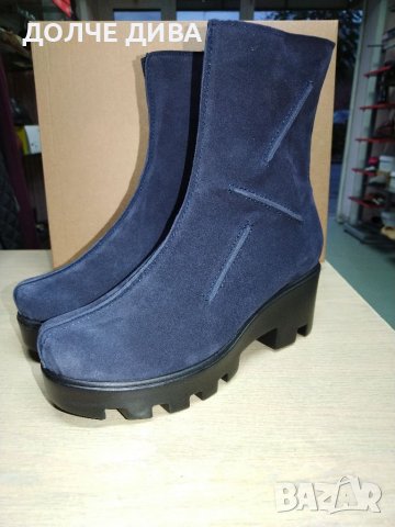  НАМАЛЕНИЕ-Дамски боти естествена кожа /естествен велур /м. 841