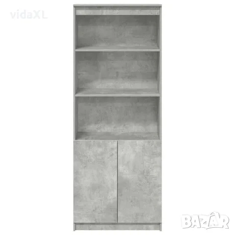 vidaXL Висок шкаф, бетонно сив, 70x35x180 см, инженерно дърво, снимка 6 - Бюфети - 56147032