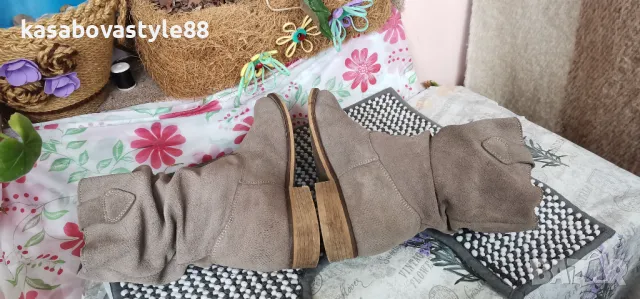 Боти с набран ефект  Basics 40.5н.Естествена кожа , снимка 8 - Дамски боти - 47987860