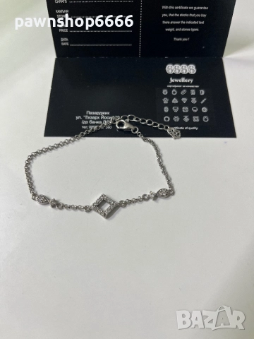 Сребърна гривна - 925 проба, снимка 4 - Гривни - 52558564