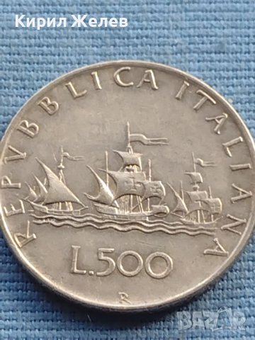 Сребърна монета 500 лири 1966г. Италианска република за КОЛЕКЦИОНЕРИ 39650, снимка 1 - Нумизматика и бонистика - 42755351
