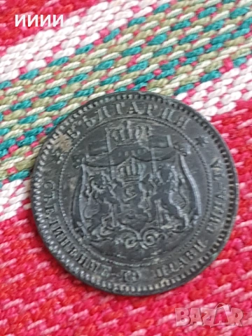 Медна монета 10 стотинки 1881, снимка 2 - Нумизматика и бонистика - 53175283