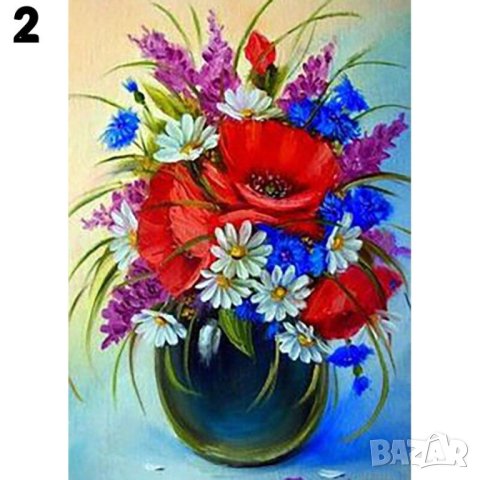 Диамантени Гоблени Цветя до прозорец, снимка 1