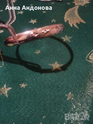 Твърда сребърна гривна , снимка 2 - Гривни - 52958724