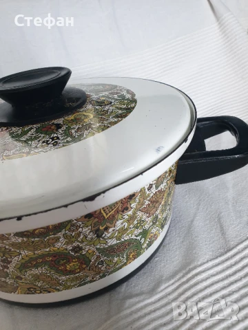 Българска емайлирана тенджера - кашмир, снимка 4 - Съдове за готвене - 51256773