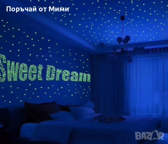 Светещи фигурки за стена – звезди и луни в цветен микс, снимка 4 - Други стоки за дома - 52208854