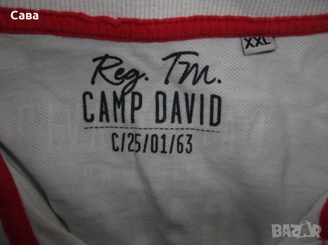 Тениски  CAMP DAVID  мъжки,ХЛ-2ХЛ  /черна,бяла,червена/, снимка 11 - Тениски - 46983321