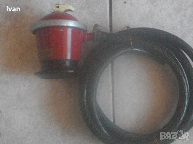 Български Газов Редуцир Вентил Ниско Налягане Регулатор Налягане-1988г-С Маркуч-Отличен, снимка 6 - Други инструменти - 42806536