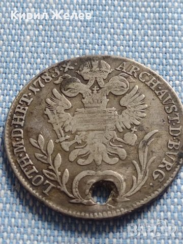 Сребърна монета 20 кройцера 1783г. Йозеф втори Будапеща Свещена Римска империя 13746, снимка 10 - Нумизматика и бонистика - 42888252