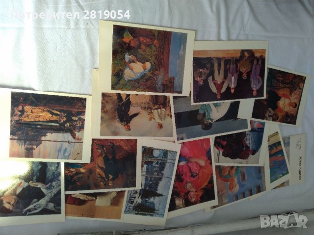 Диплянки с картички по голям формат от различни световни галерии на Световни майстори на изобразител, снимка 14 - Колекции - 37503153