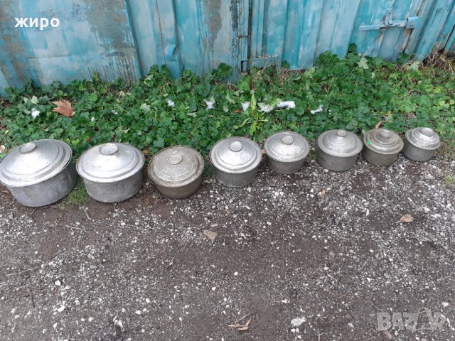 Лот 9 бр.Тенджери медни,калайдисани 19/20 век, снимка 3 - Антикварни и старинни предмети - 23324533