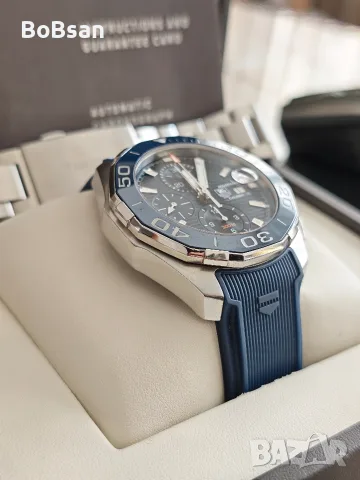 TAG Heuer Aquaracer Calibre 16 Automatic Chronograph Blue Dial, снимка 4 - Мъжки - 56326860