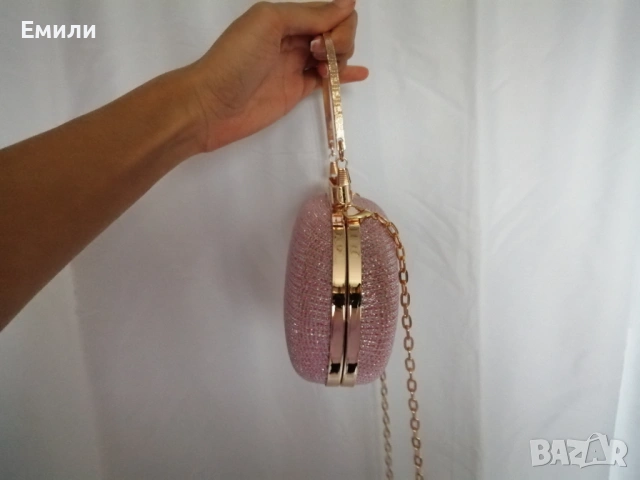 Елегантна блестяща чанта с две дръжки, чанта за абитуриентски бал, клъч за коктейлно парти, снимка 14 - Чанти - 54100859