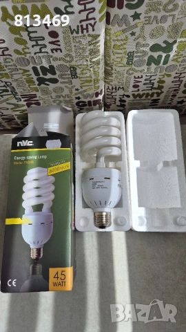 Енергоспестяваща лампа, 45W, 220VAC, E27, 4300K, nVc, снимка 2 - Лед осветление - 54252967