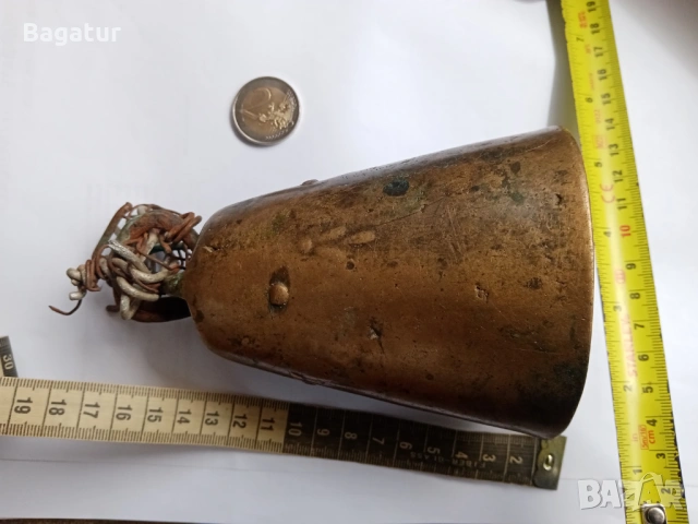 Стар бронзов чан ,голям,тюмбелек,хлопка,звънец,, снимка 6 - Антикварни и старинни предмети - 54204840