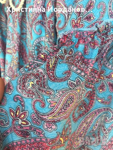 Лятна копринена рокля бохо стил, снимка 6 - Рокли - 54326277