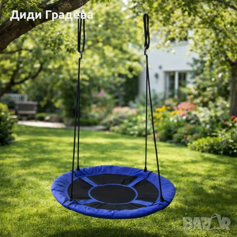 🌈 Градинска люлка "Щъркелово гнездо" (100 см) - Издържа до 150 кг!, снимка 2 - Градински мебели, декорация  - 53905719