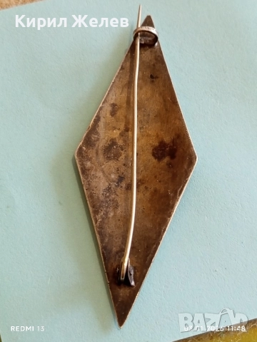 Стара сребърна Руска брошка флорален мотив Ретро Арт бижу 30208, снимка 7 - Антикварни и старинни предмети - 52961914