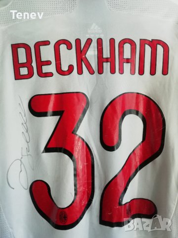 AC Milan David Beckham Adidas Formotion оригинална тениска фланелка с автограф Милан Бекъм , снимка 2 - Футбол - 42797961