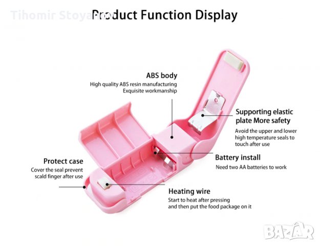 Уред за запечатване на торби и пликове, снимка 3 - Други стоки за дома - 29486217