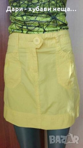 Жълта къса пола - трапец, на H&M🍀❤XS,S❤🍀арт.4340, снимка 1 - Поли - 37118465