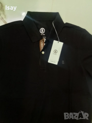 Мъжка тениска БОГНЕР Л последен размер в черен цвят , снимка 7 - Тениски - 53202750