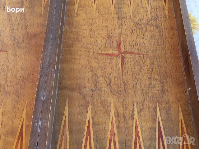 Стара дървена табла, снимка 3 - Шах и табла - 42774276