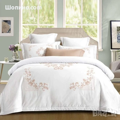 Premium серия, долен чаршаф с ластик, 100% памук  1 бр. х плик за завивка 200 x 230 cm 1 бр. х долен, снимка 14 - Спално бельо - 54115780