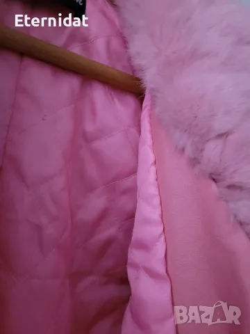 Розово късо палтенце естествен косъм , снимка 9 - Палта, манта - 49169552