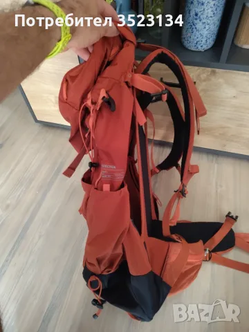 QUECHUA ТУРИСТИЧЕСКА РАНИЦА ЗА ПЛАНИНСКИ ПРЕХОДИ MH500, 38 ЛИТРА, ОРАНЖЕВО-КАФЯВА, снимка 7 - Спортна екипировка - 55638857